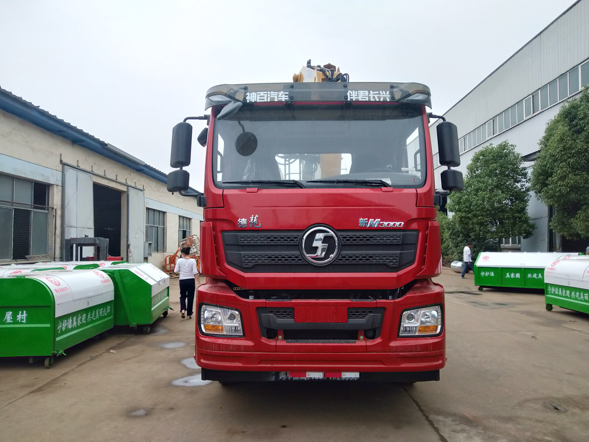 陜汽德龍新M3000駕駛室前四后八上裝徐工12噸折臂式吊機( 陜汽德龍新M3000駕駛室前四后八上裝徐工12噸折臂式吊機(