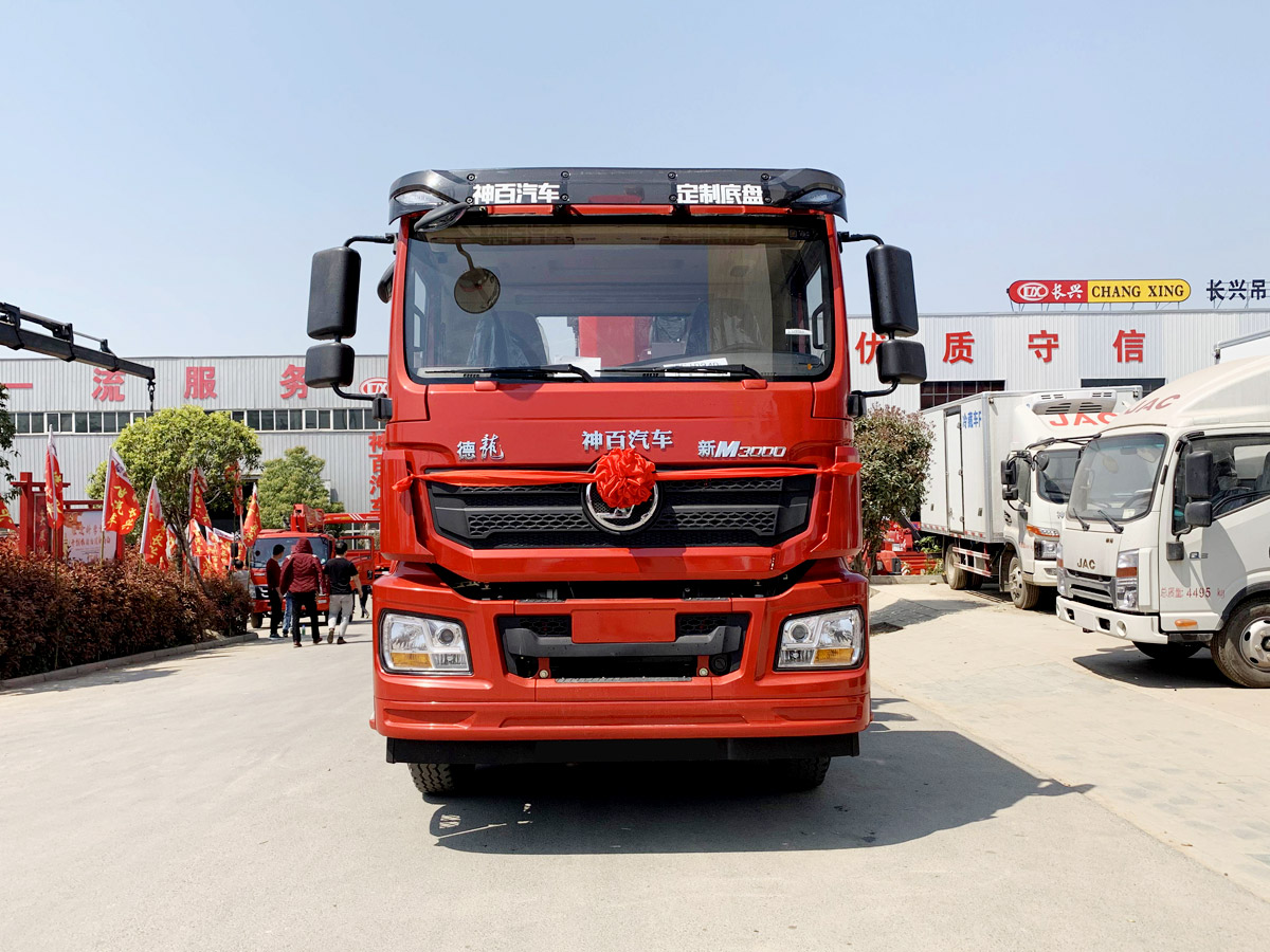 陜汽德龍新M3000駕駛室前四后八上裝三一14噸直臂式吊機 陜汽德龍新M3000駕駛室前四后八上裝三一14噸直臂式吊機