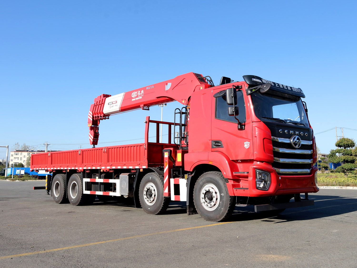 上汽紅巖杰虎H6前四后八上裝長興14噸直臂式吊機 上汽紅巖杰虎H6前四后八上裝長興14噸直臂式吊機